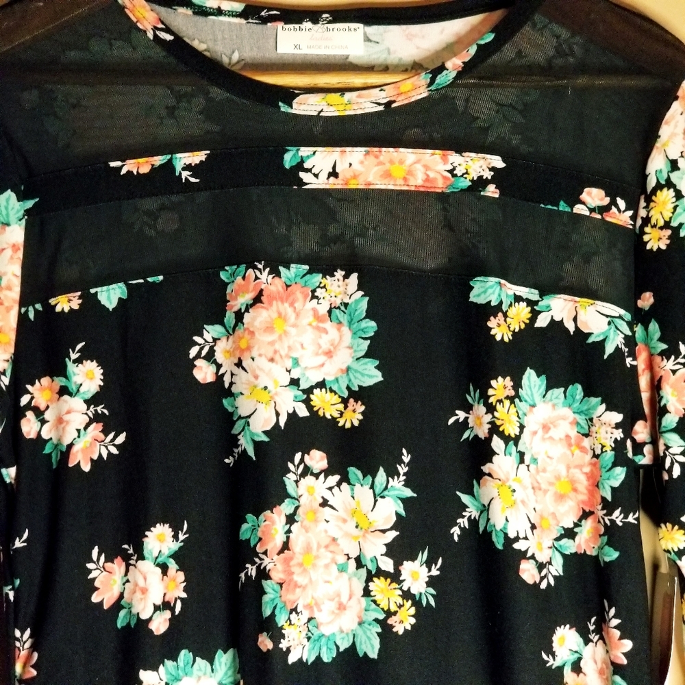 BLACK FLORAL DRESS - Picture 2 of 3